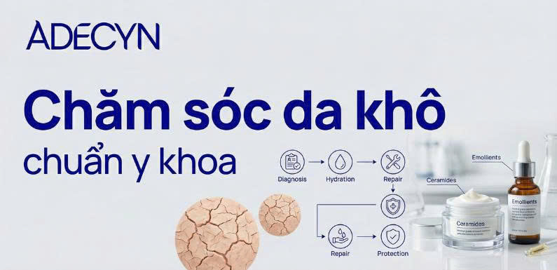 Chăm sóc da khô chuẩn y khoa