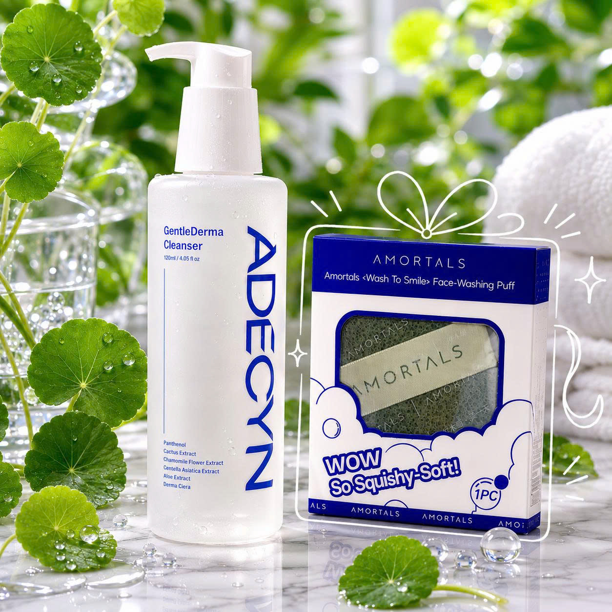 Sữa rửa mặt ADECYN GENTLE DERMA CLEANSER - CHƯƠNG TRÌNH MUA 1 TẶNG 1