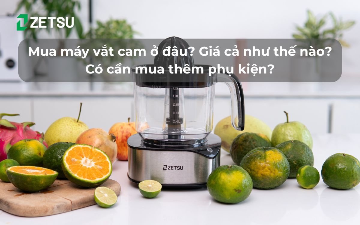 Mua máy vắt cam ở đâu? Giá cả như thế nào? Có cần mua thêm phụ kiện?
