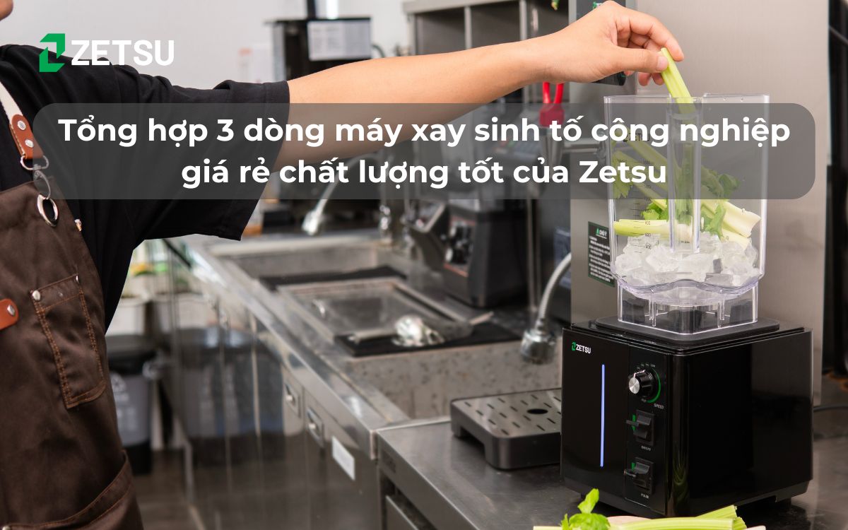 Tổng hợp 3 dòng máy xay sinh tố công nghiệp giá rẻ chất lượng tốt của Zetsu