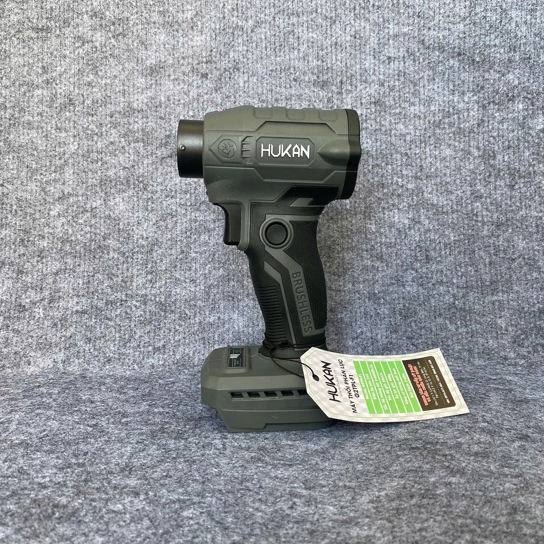 (Tặng thước dây 5m) Máy thổi phản lực dùng pin HUKAN G2TPL-F1 (chưa pin sạc)