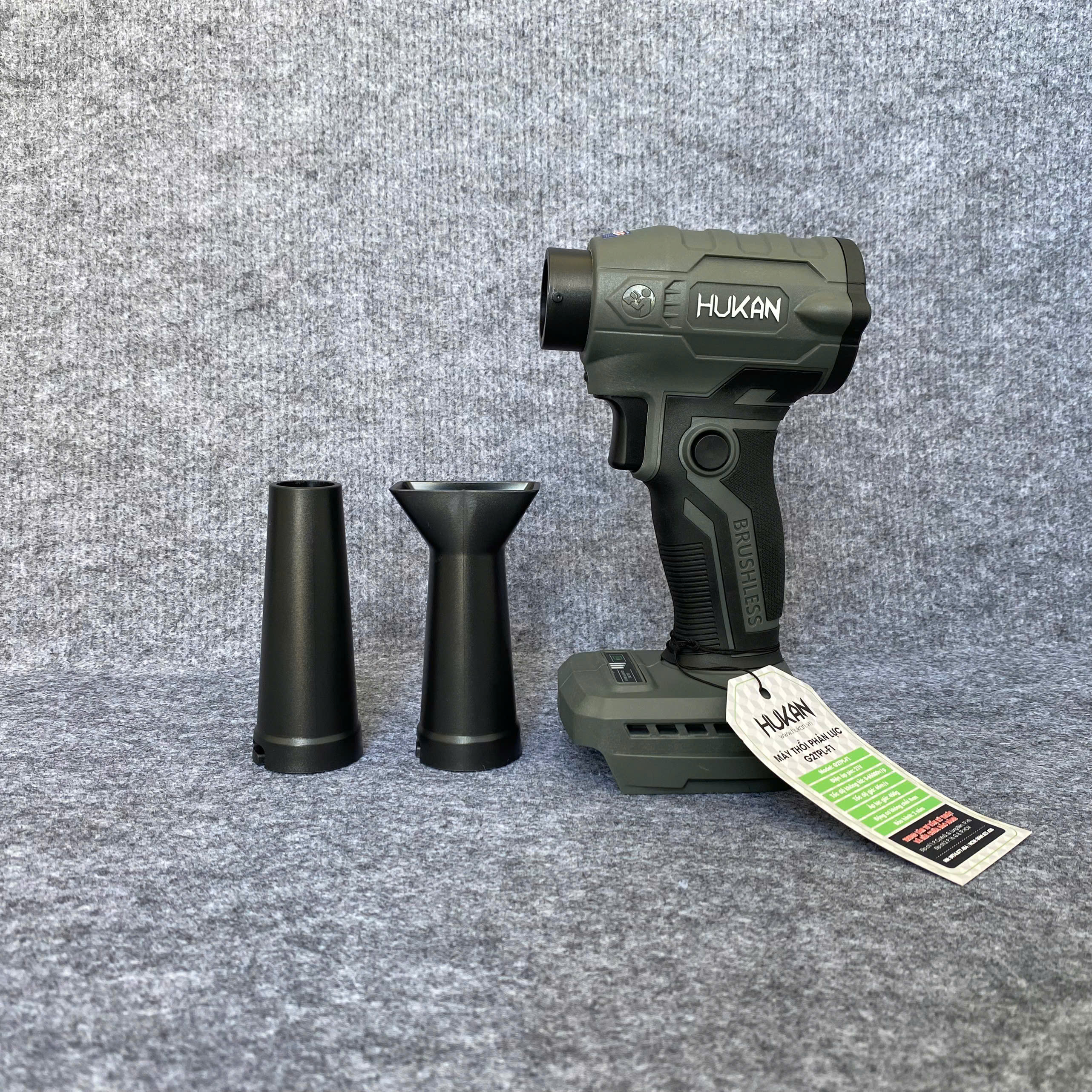 (Tặng thước dây 5m) Máy thổi phản lực dùng pin HUKAN G2TPL-F1 (chưa pin sạc)