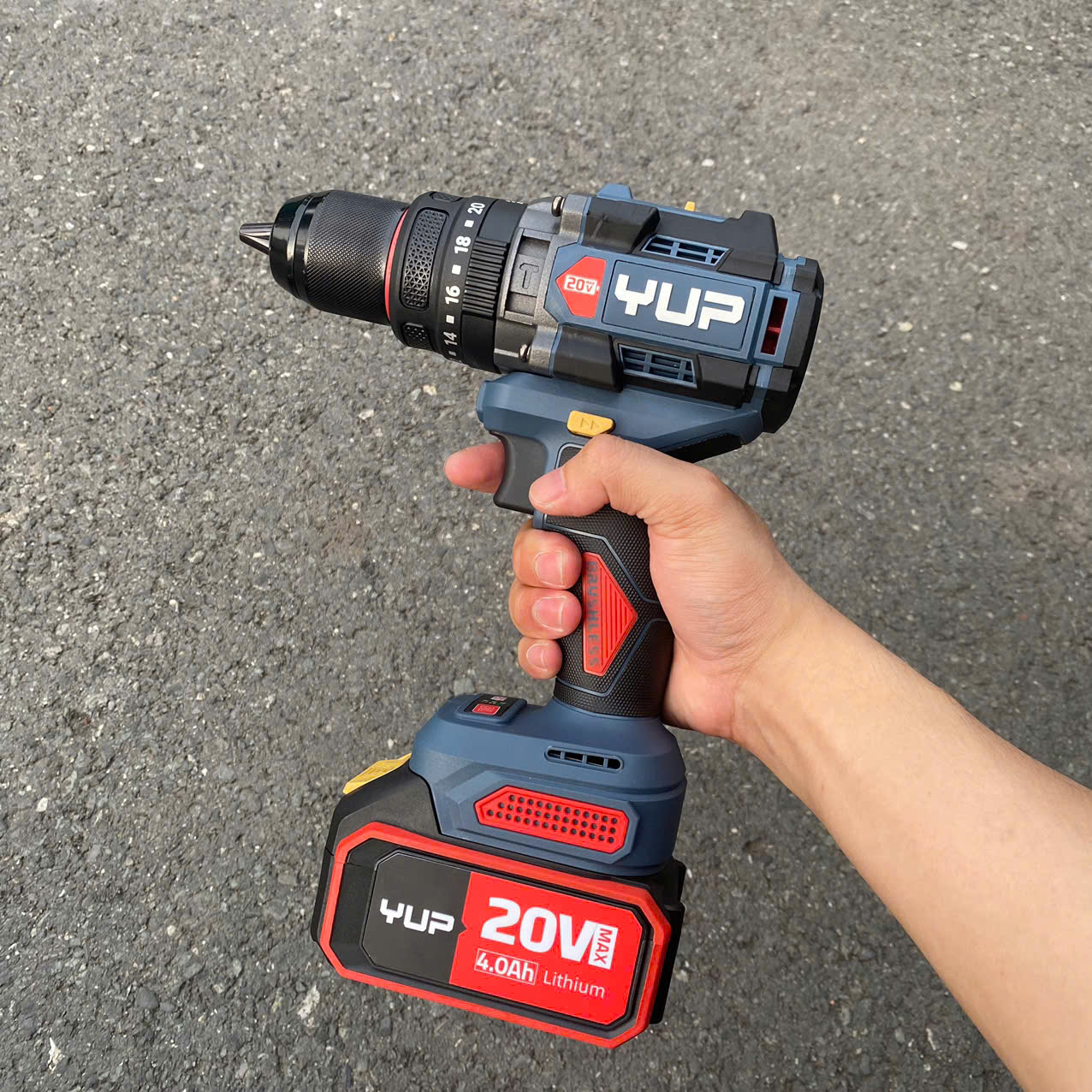 Máy khoan dùng pin 20V đầu kẹp 13mm YUPAI YP20 DR13B