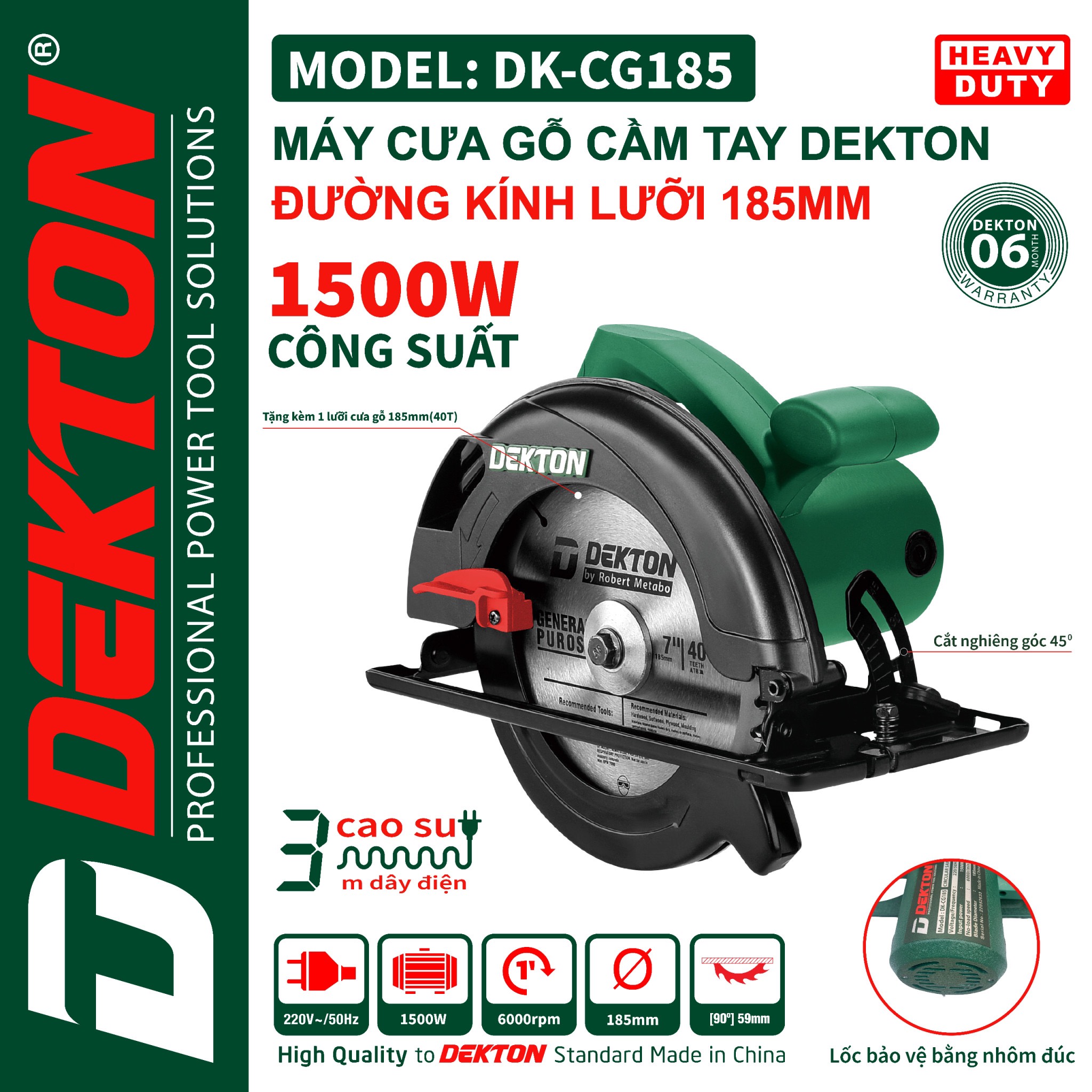 Máy cưa gỗ điện DEKTON DK-CG185 (Cưa gỗ)