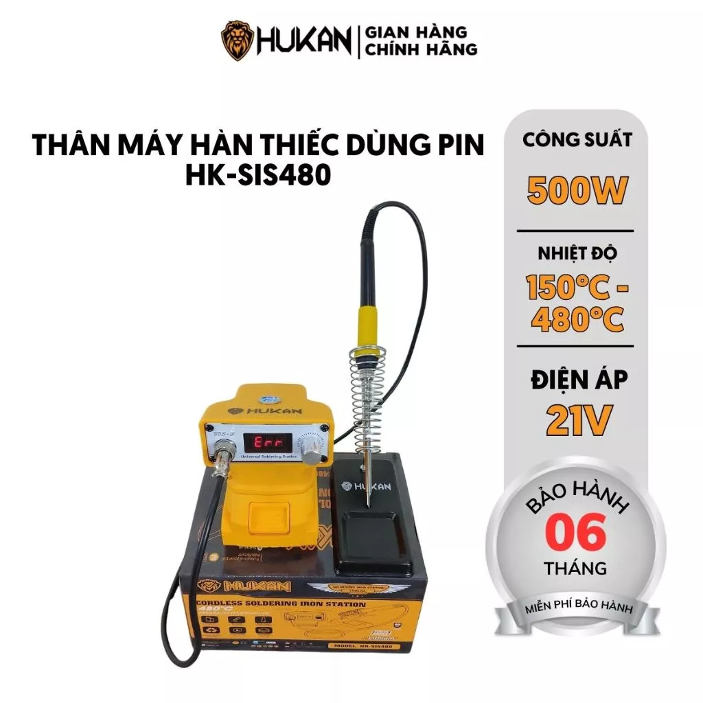 Máy hàn thiếc sử dụng pin HUKAN HK-SIS480 (chưa có pin và sạc)