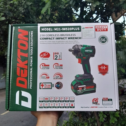 Máy siết bulong sử dụng pin DEKTON M21-IW520PLUSS (chưa có pin sạc)