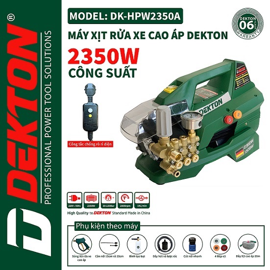 Máy rửa xe điện DEKTON DK-HPW2350A (CAO ÁP)
