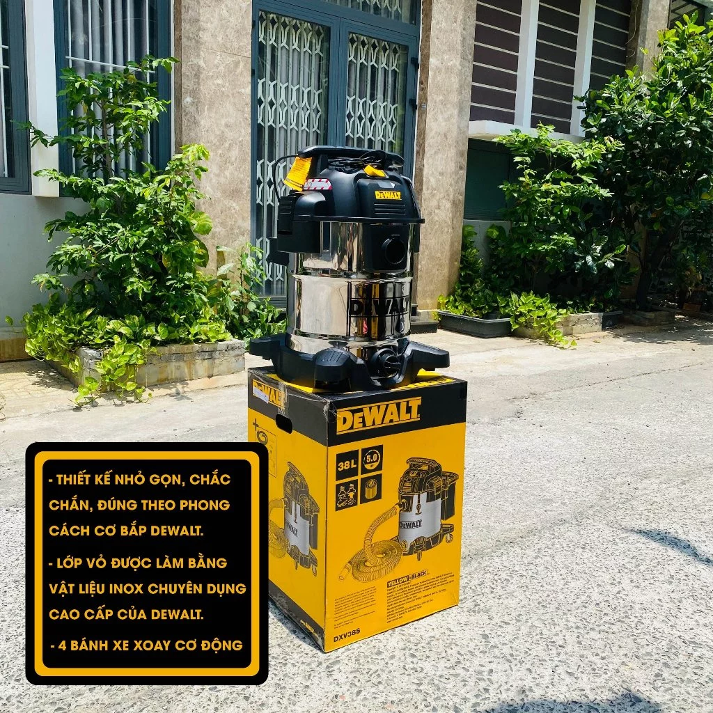 Máy hút bụi 3 chức năng ướt/khô/thổi 38 lít DEWALT DXV38S