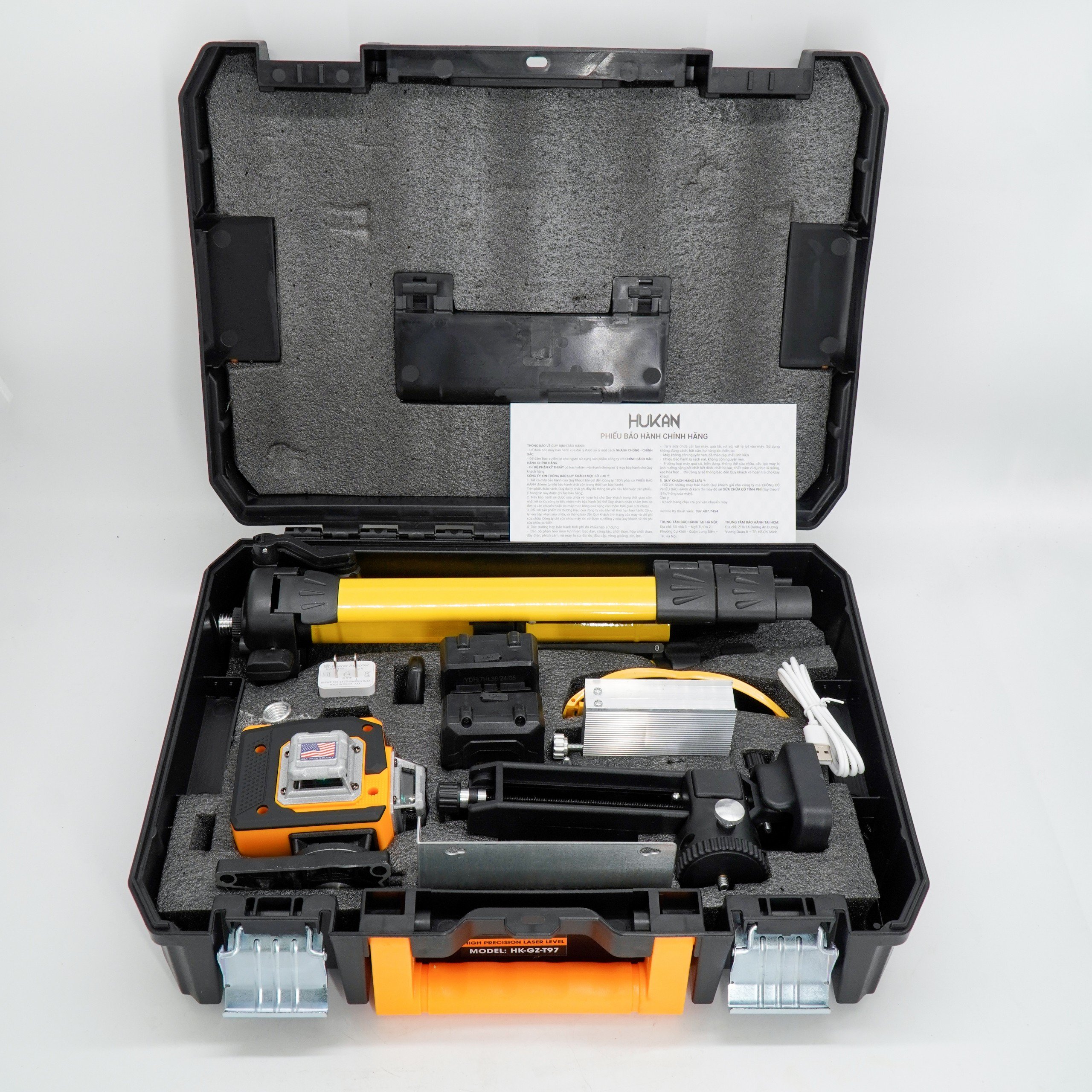 Máy cân bằng laser 12 line HUKAN HK-G1-T97 (kèm chân)