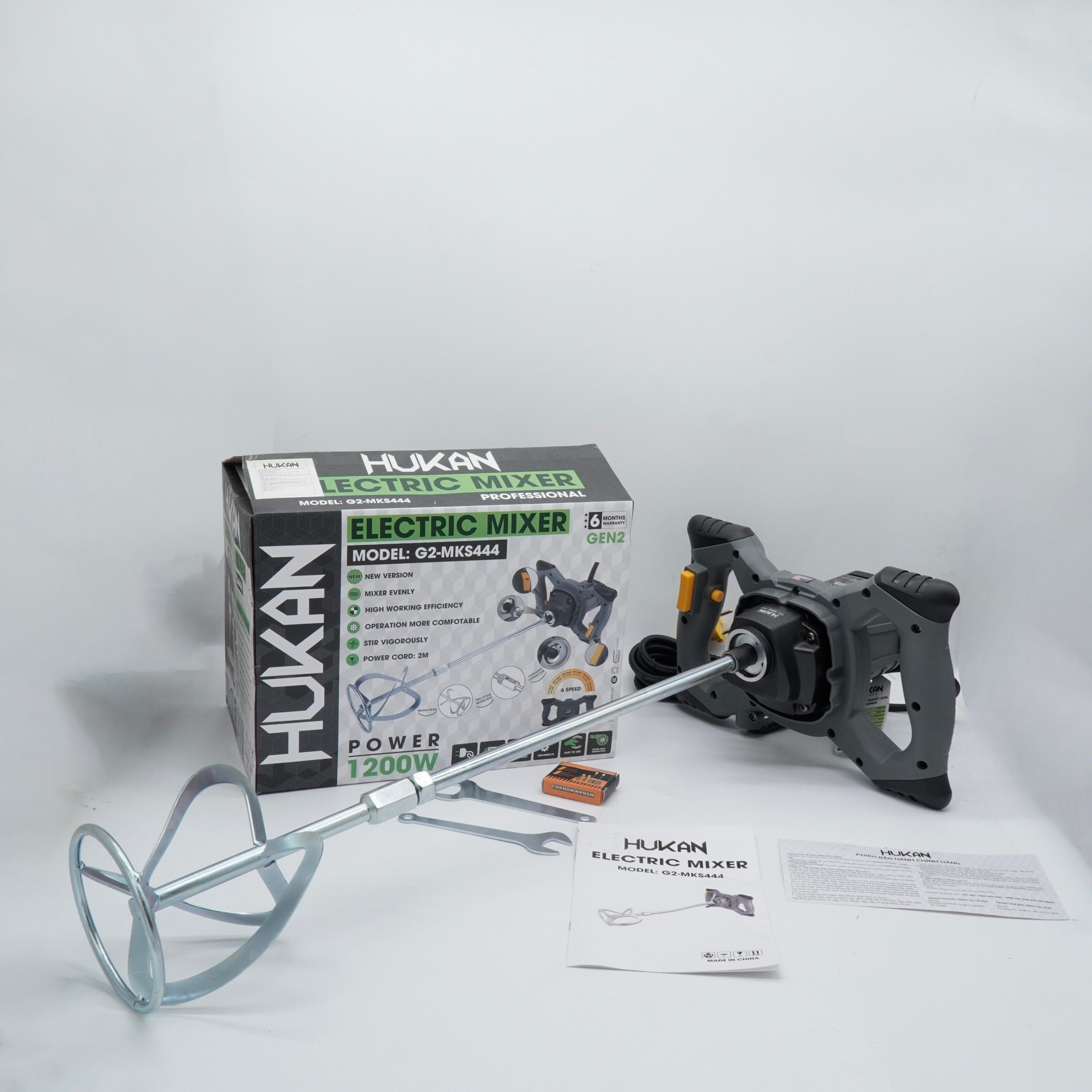 Máy khuấy sơn sử dụng điện HUKAN (GEN2) G2-MKS444