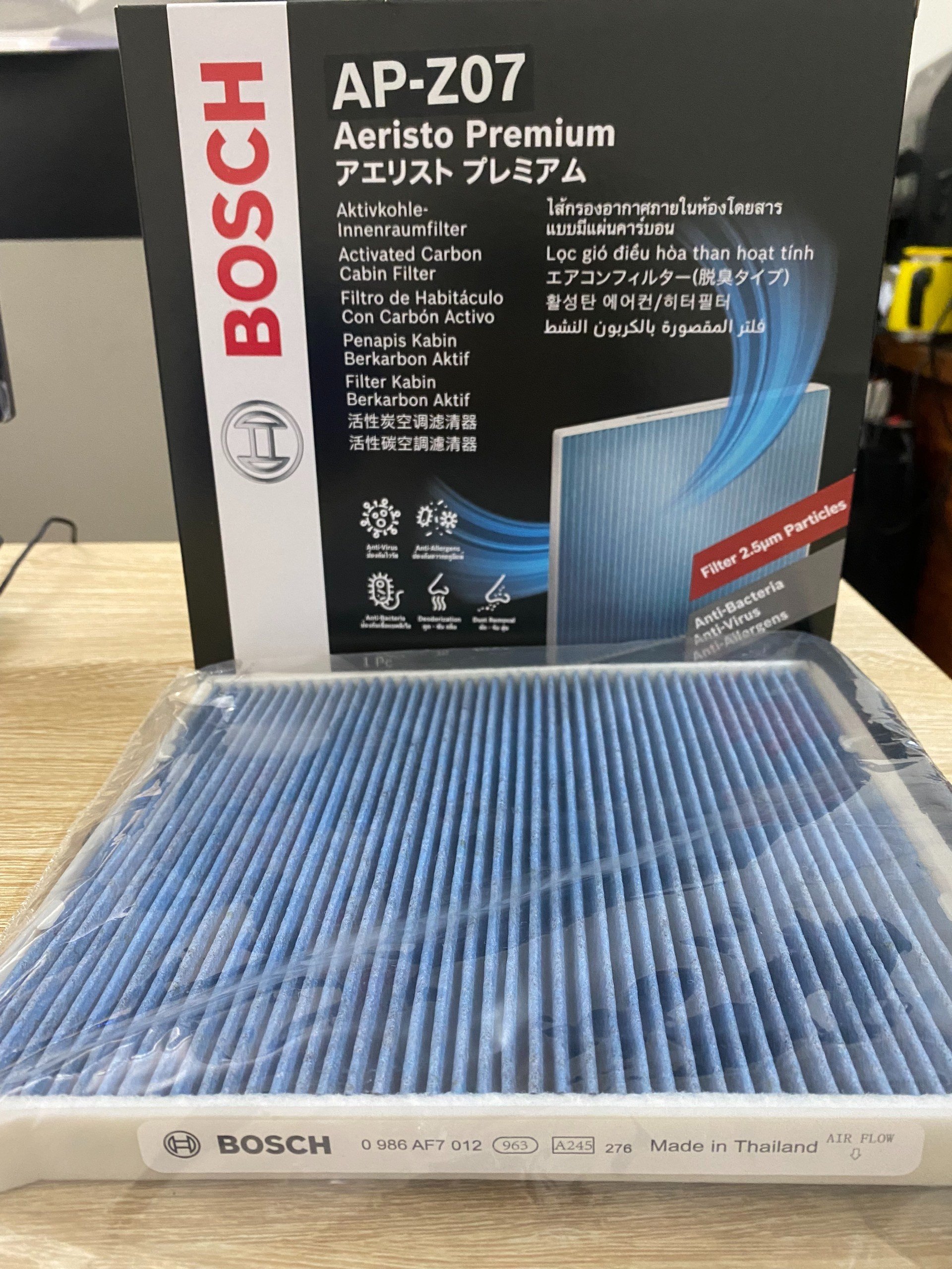 Lọc gió điều hòa Bosch có lọc được bụi mịn PM2.5 không?