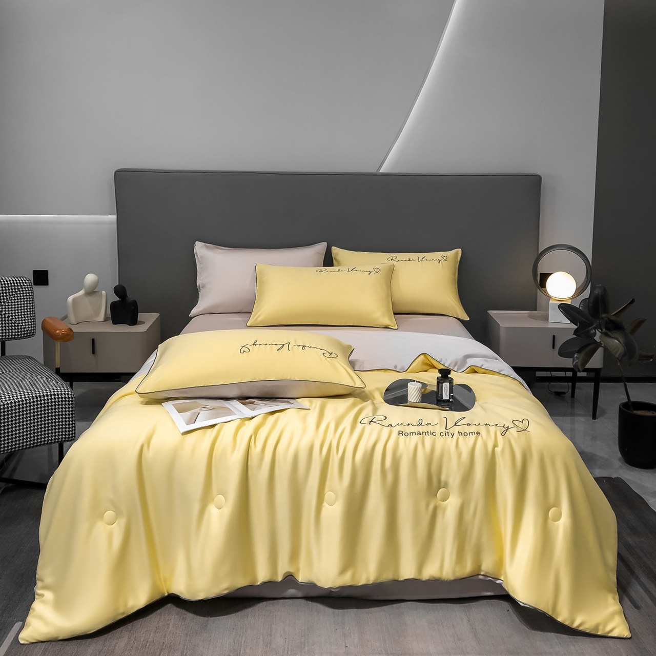 Bộ chăn ga lụa Romantic