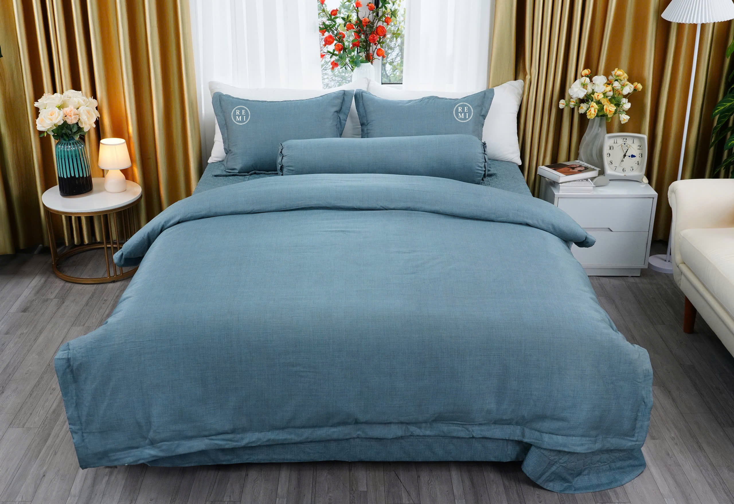 Bộ chăn ga chun chần Tencel Remi