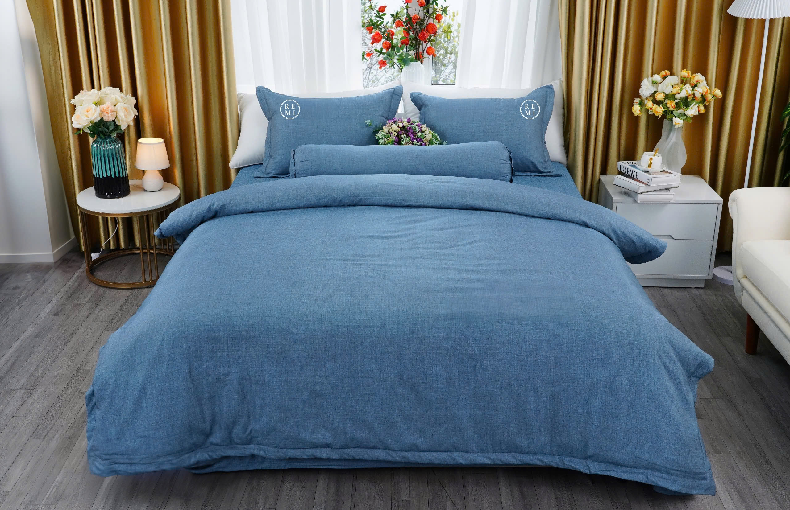 Bộ chăn ga chun chần Tencel Remi