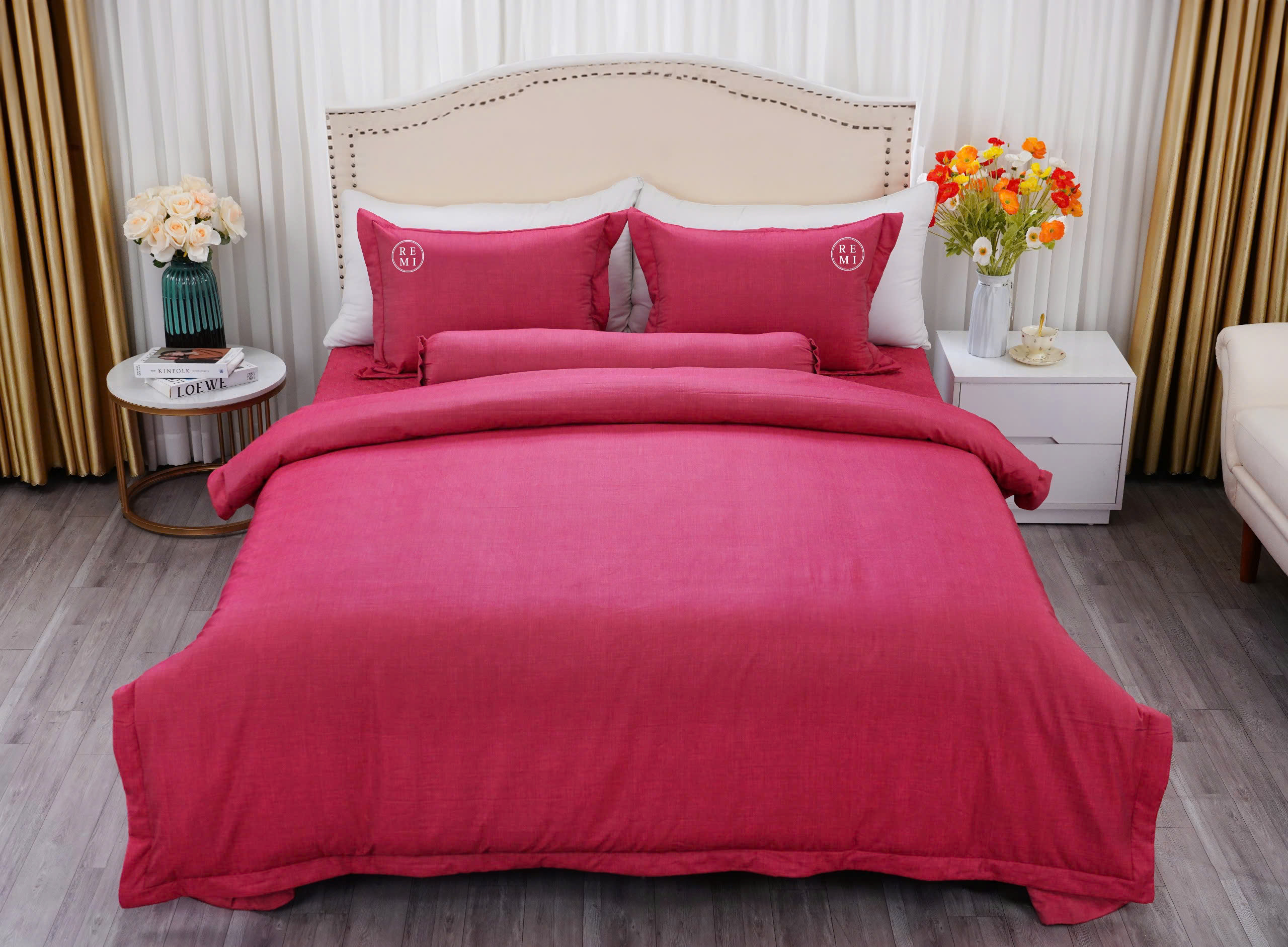 Bộ chăn ga chun chần Tencel Remi