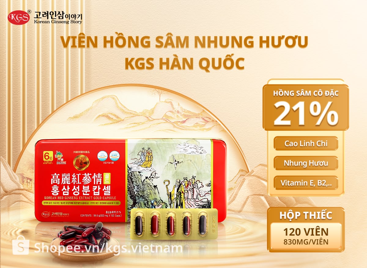 Viên Hồng Sâm Nhung Hươu KGS Hàn Quốc