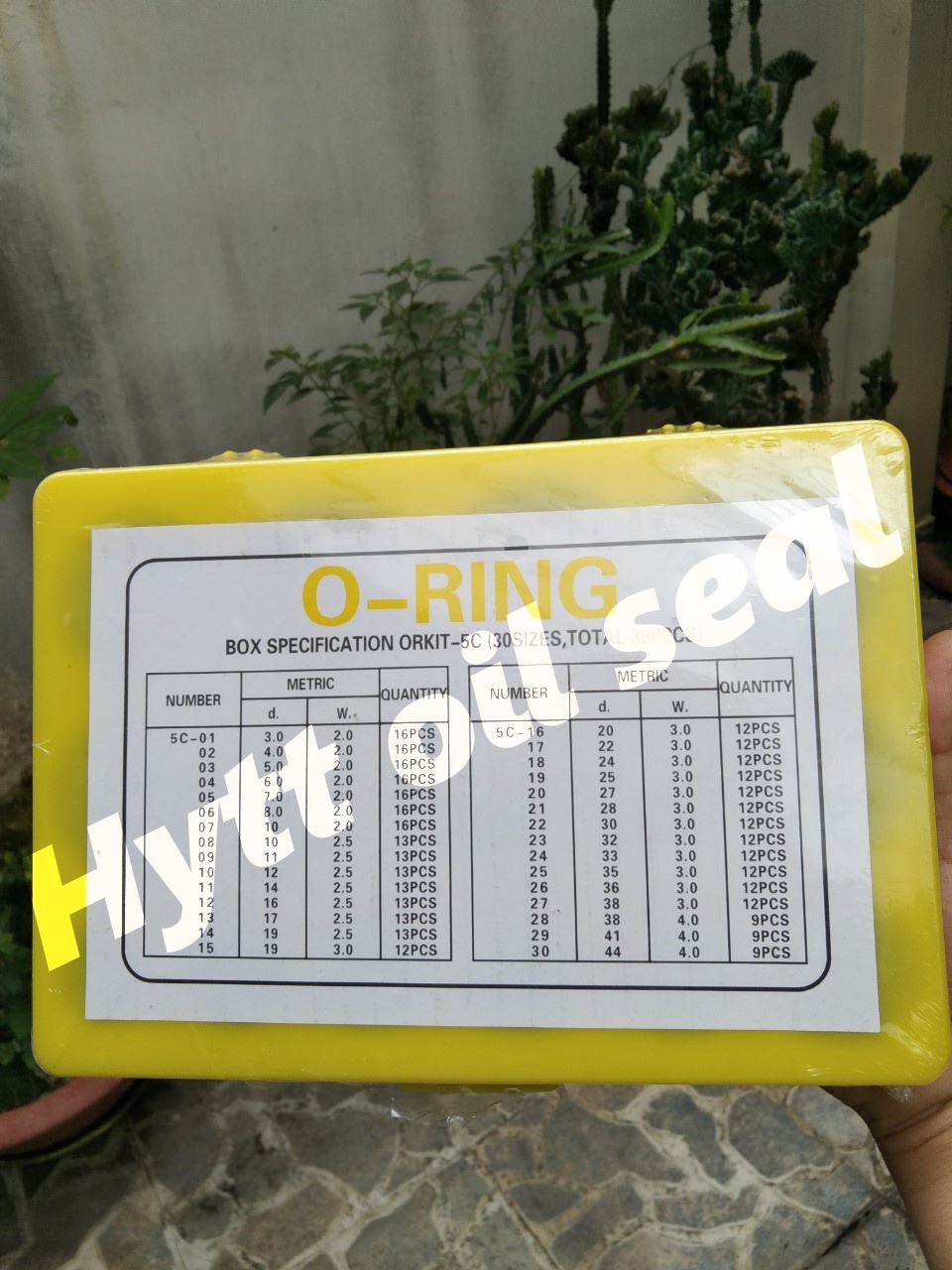 HỘP ORING KIT CAO SU CHẮN DẦU (màu vàng)