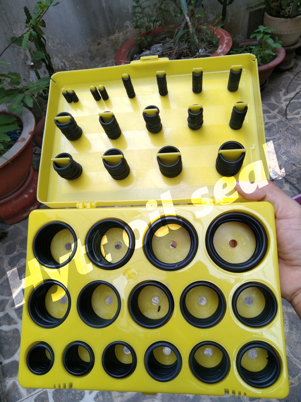 HỘP ORING KIT CAO SU CHẮN DẦU (màu vàng)