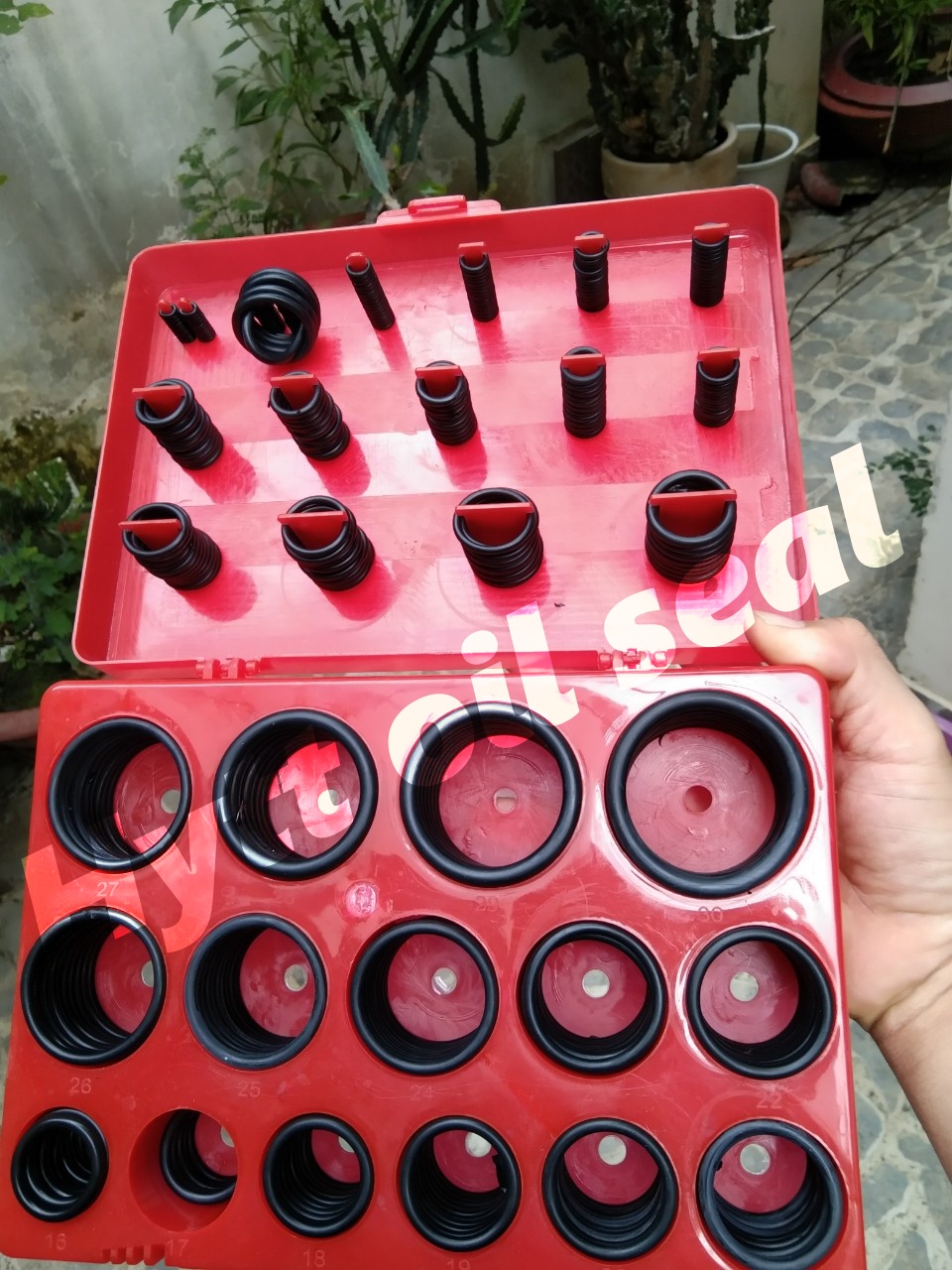 HỘP ORING KIT CAO SU CHẮN DẦU (màu đỏ)