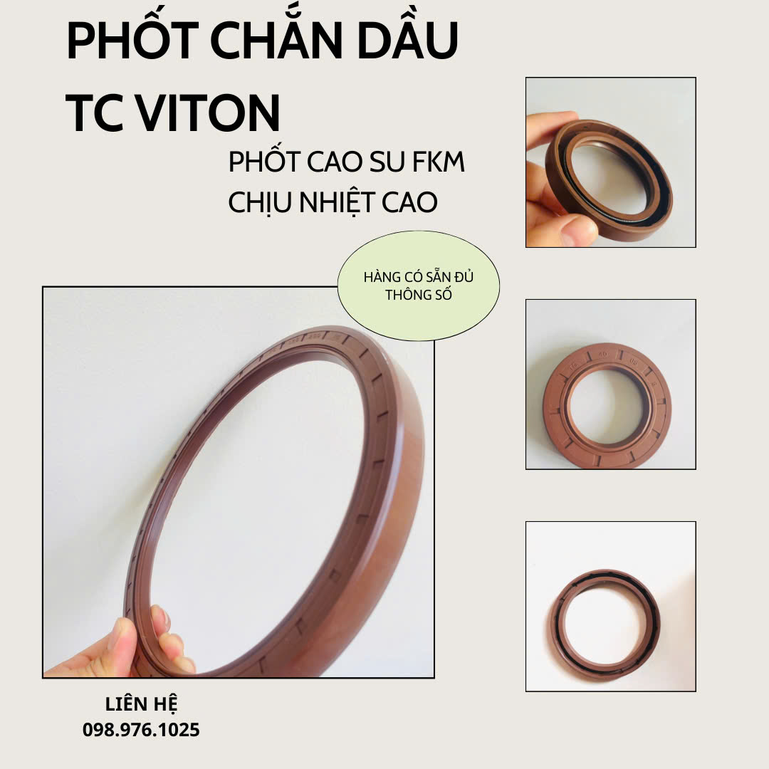 TC VITON 85*110*10, PHỐT CHẮN DẦU CAO SU FKM CHỊU NHIỆT, CHỊU HÓA CHẤT TỐT
