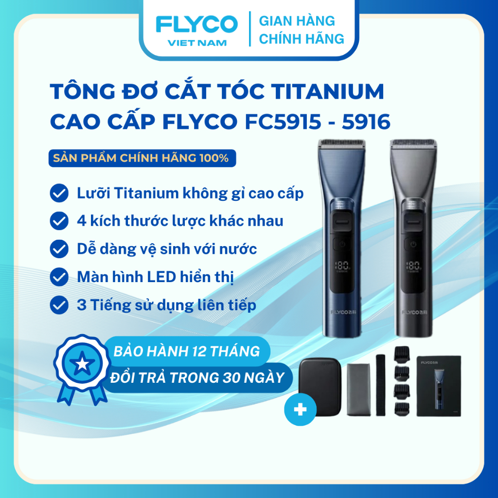 Tông đơ cắt tóc chuyên nghiệp Flyco FC5916