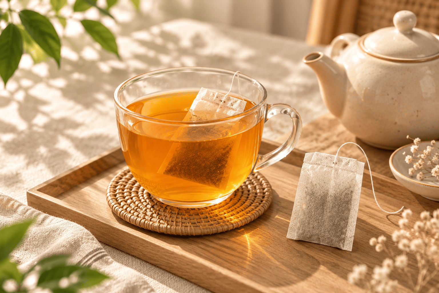 Trà thanh nhiệt có cặn trong ly có bình thường không?