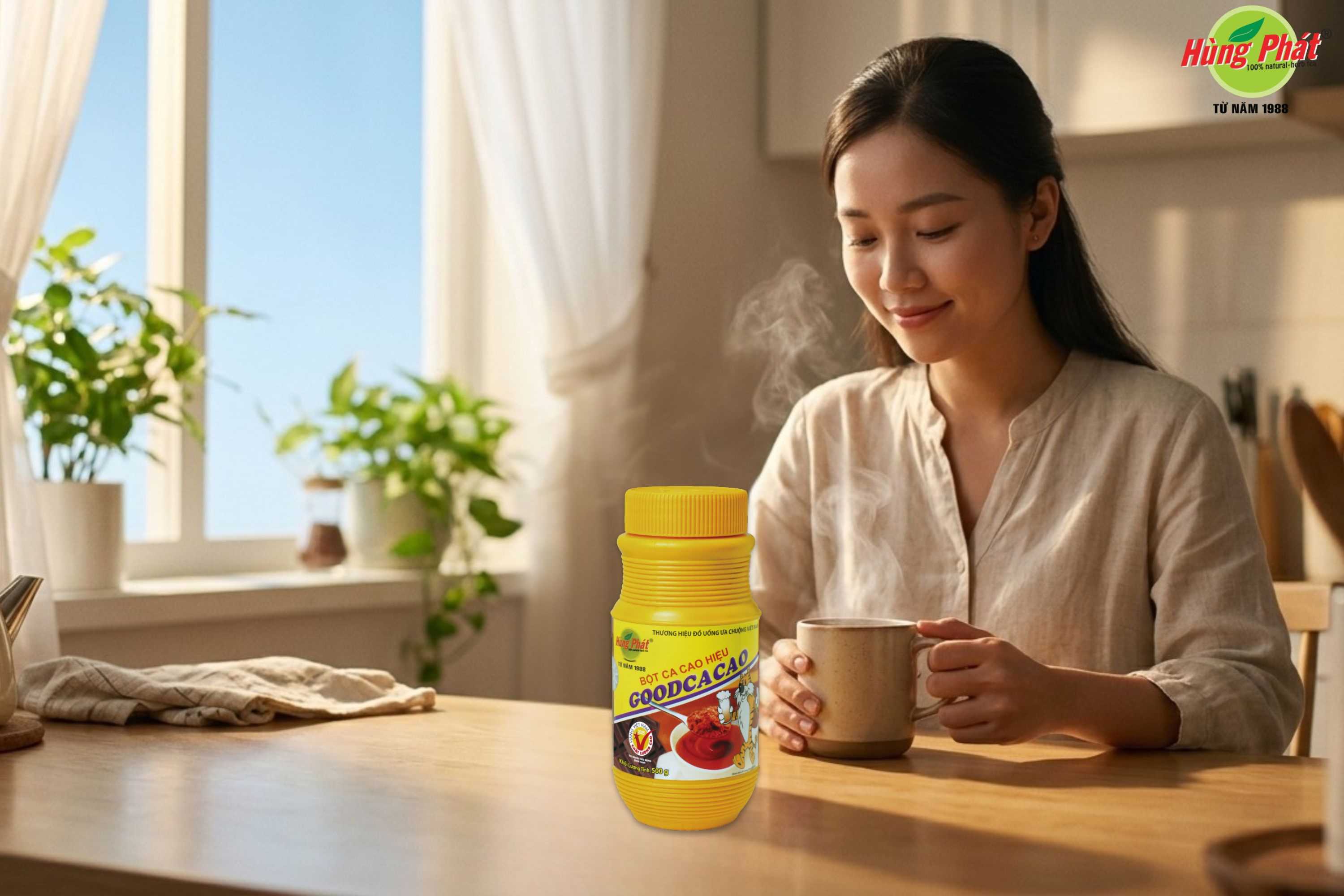 Trong căn bếp buổi sáng một ly Bột Good Cacao giúp ngày mới nhẹ nhàng hơn