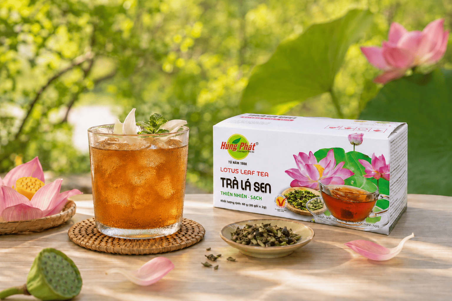 Trà Lá Sen Hùng Phát – Hương Trà Thanh Dịu Cho Buổi Tối Nhẹ Nhàng