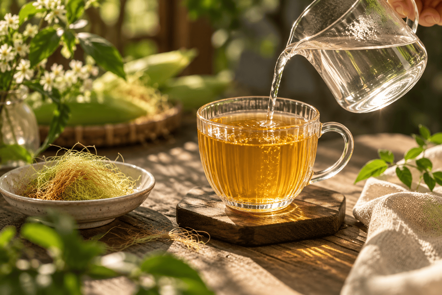 Trà râu bắp pha đậm quá phải làm sao? Cách cân lại vị để dễ thưởng thức hơn
