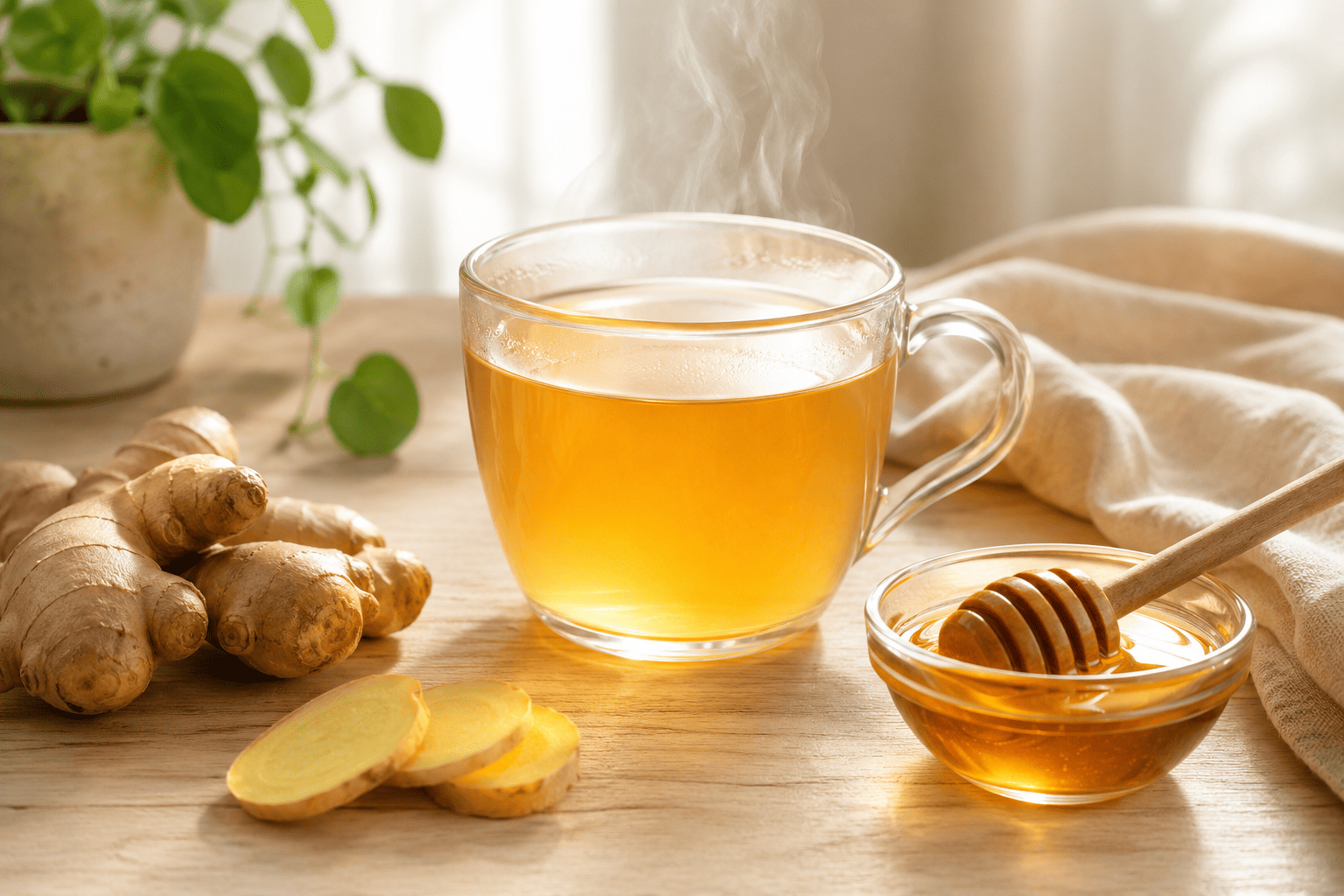 Trà gừng mật ong: Cách pha và điều chỉnh hương vị dễ uống