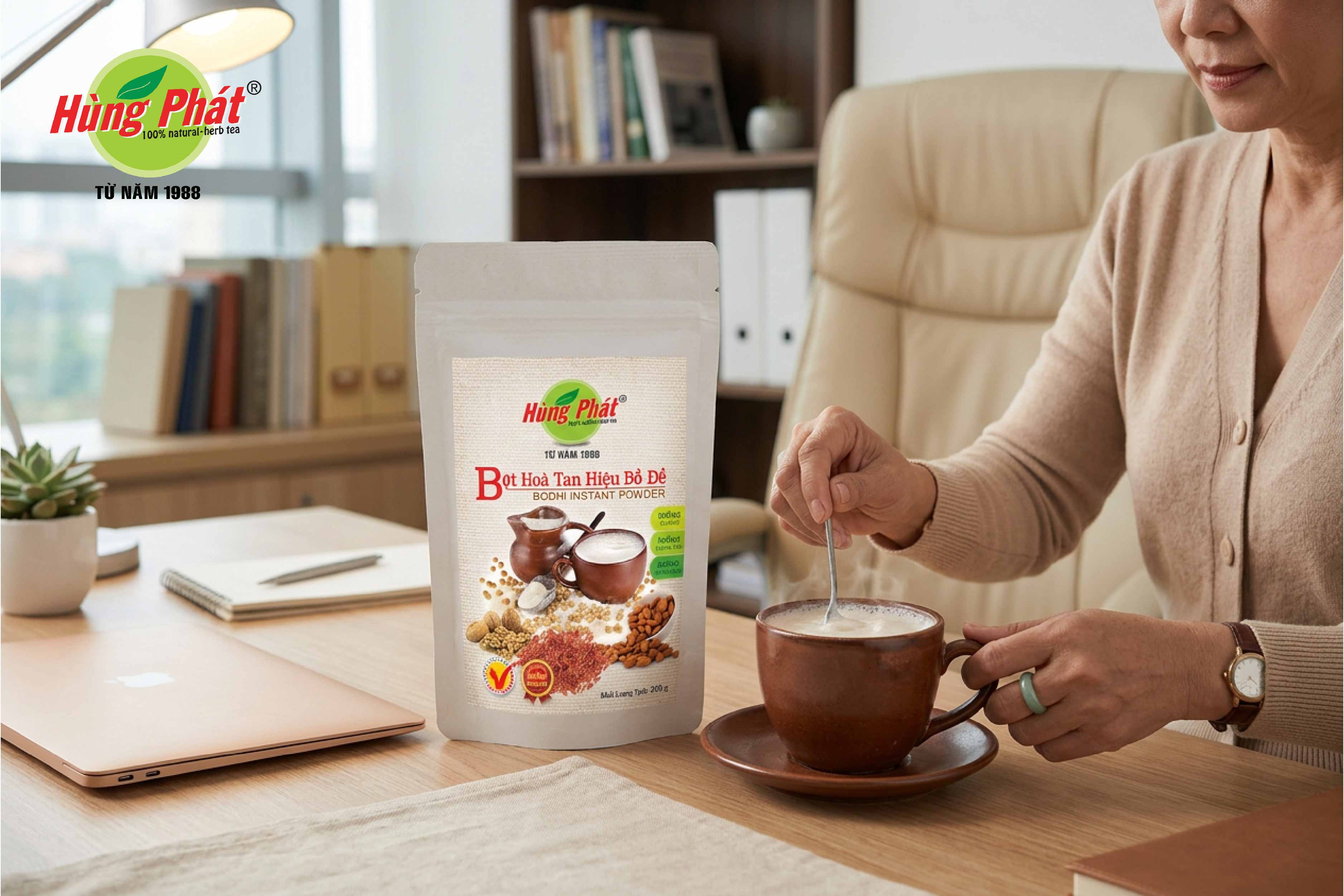 Chuẩn bị bữa phụ trong 2 phút tại nhà với Bột Hòa Tan Hiệu Bồ Đề – đơn giản mà vẫn đủ đầy