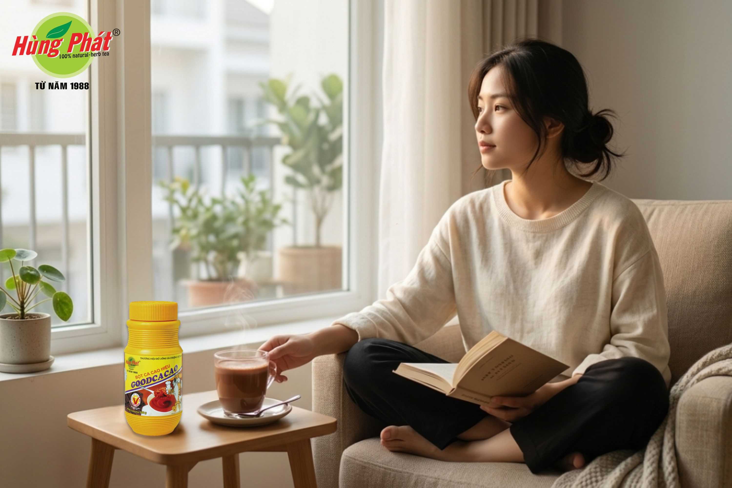 Khi ở một mình một ly Bột Good Cacao giữ lại khoảng lặng riêng cho bản thân
