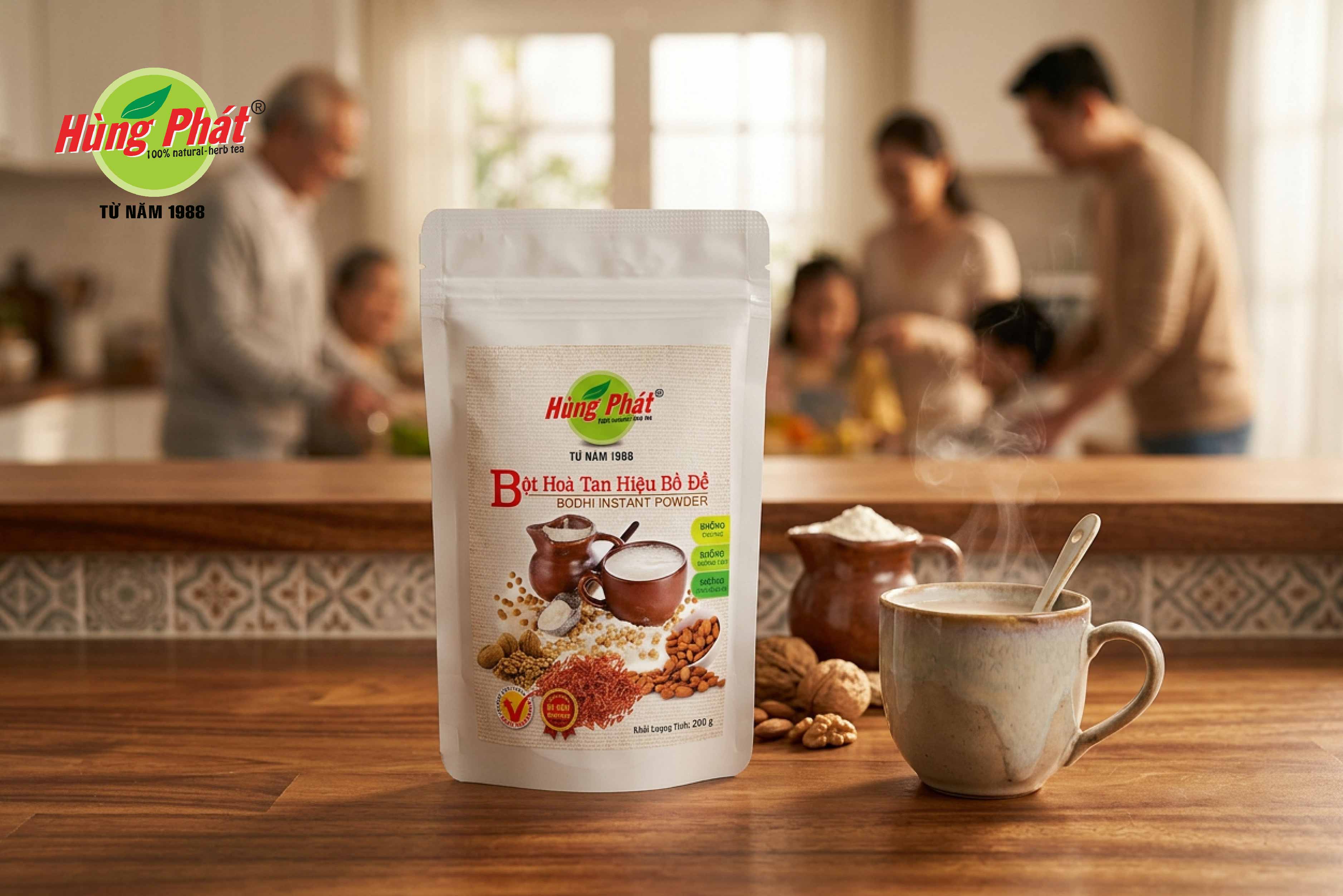 Gia đình dùng chung một loại bữa phụ thế nào để tiện lợi hơn với Bột Hòa Tan Hiệu Bồ Đề