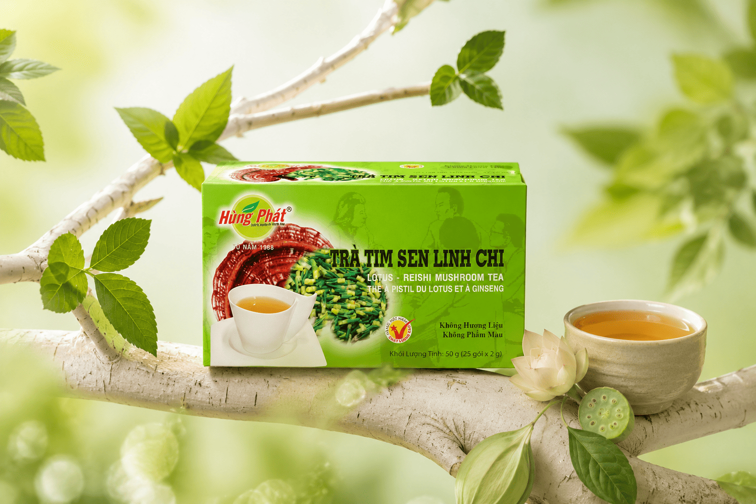 Trà Tim Sen Linh Chi Hùng Phát Là Gì? Hiểu Đúng Từ Thành Phần Đến Hương Vị
