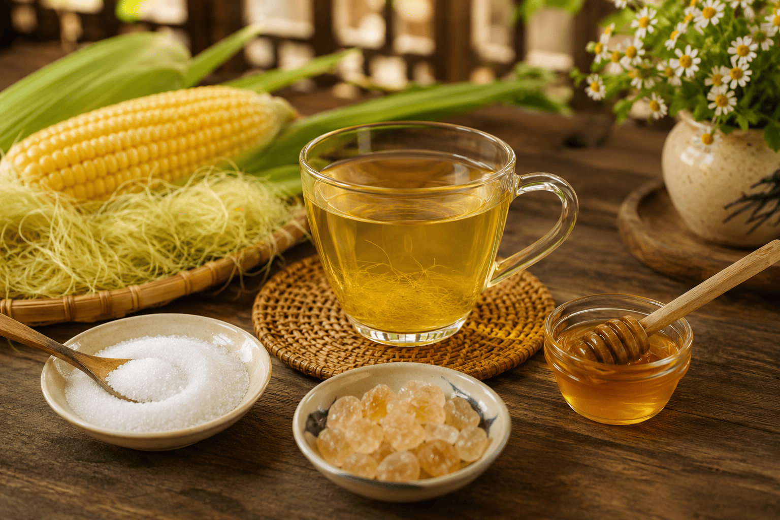 Trà Râu Bắp Có Cần Thêm Đường Không? Cách Pha Dễ Uống Mà Không Quá Ngọt
