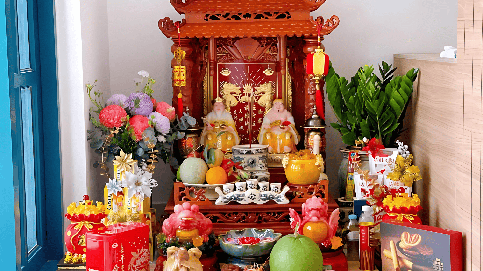 Cách bài trí bàn thờ Thần Tài ngày vía Thần Tài để thu hút tài lộc
