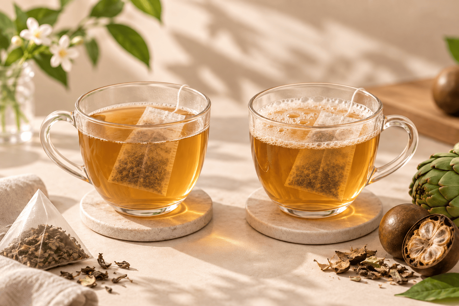 Trà atiso la hán quả pha xong có một lớp bọt mỏng trên mặt có bình thường không? Nên quan sát gì trước khi uống?