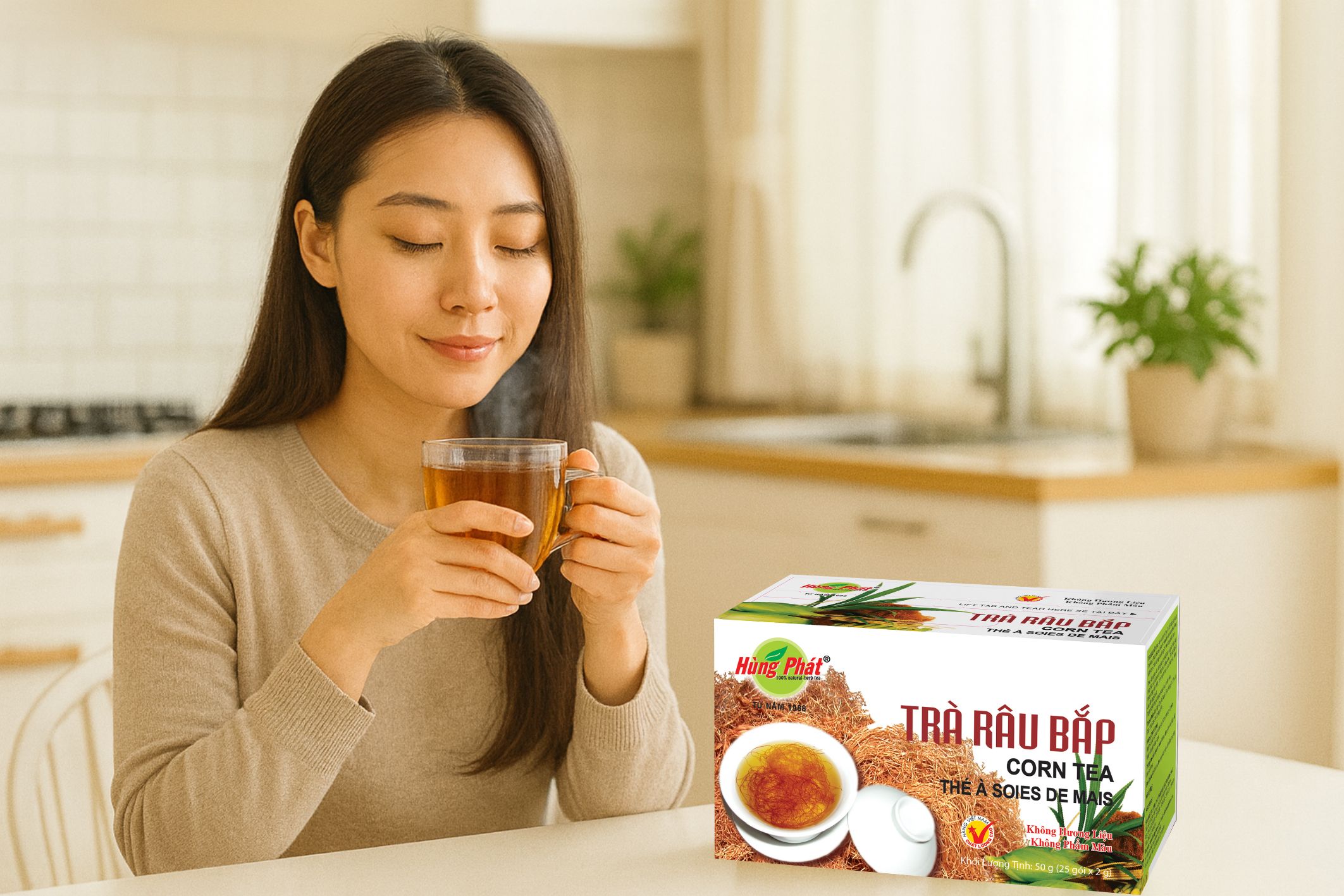 Uống Trà Râu Bắp Đều Đặn – Cơ Thể Nhẹ Hơn, Tinh Thần Thoải Mái Hơn