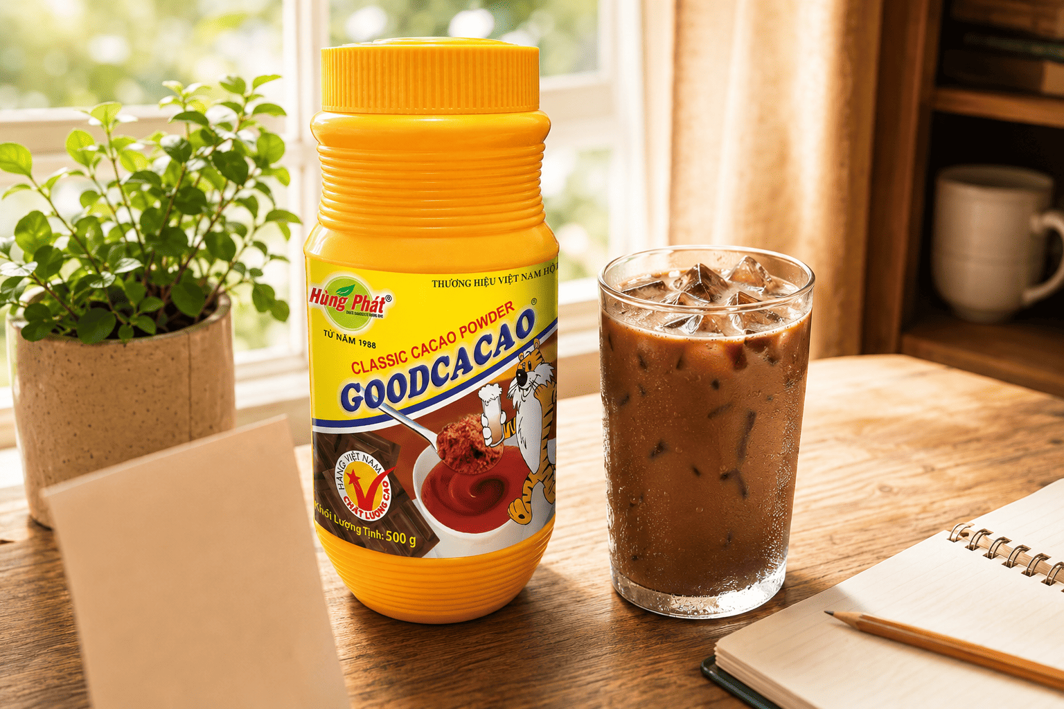 Ly Cacao Lạnh Cho Bàn Cuối Tuần Tại Nhà Với Bột CaCao Hiệu GoodCaCao