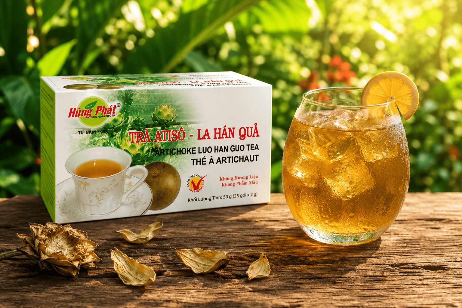 3 Cách Pha Trà Atisô La Hán Quả Hùng Phát Cho Bàn Trà Cuối Tuần Thêm Sinh Động