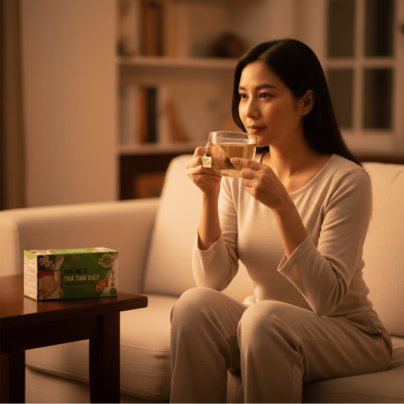 Một Phút Tĩnh Lặng Cùng Trà Tam Diệp Thế Hệ 2 Trước Khi Ngủ