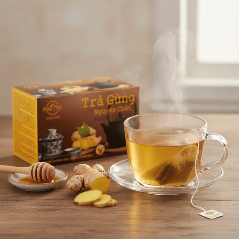 3 Công thức Trà Gừng Nguyên Chất Hùng Phát cho tín đồ yêu thích vị thiên nhiên
