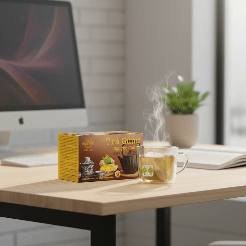 Trà gừng túi lọc – Người bạn đồng hành lý tưởng cho không gian máy lạnh
