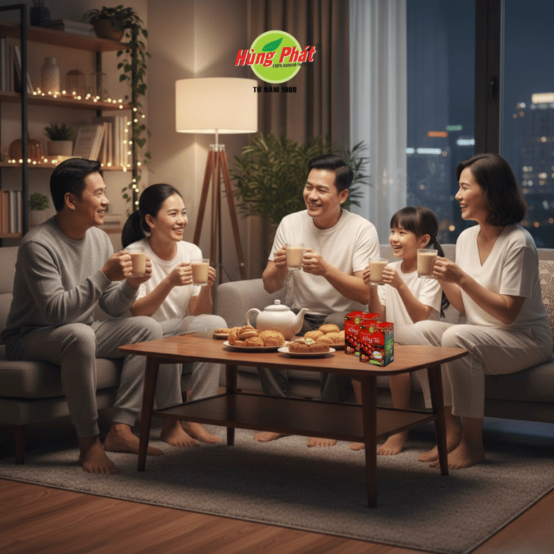 Câu Chuyện Sum Vầy: Khi Ly Hồng Táo Xuất Hiện Trên Bàn Trà Gia Đình Việt