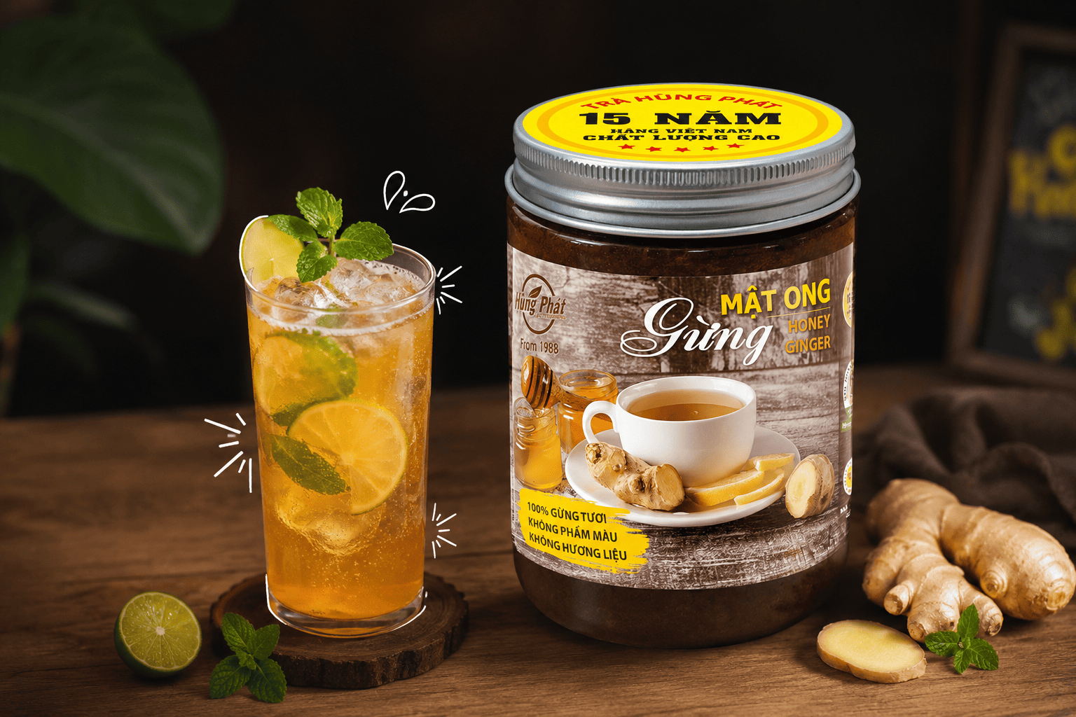 Muốn Một Ly Nước Ấm Có Vị Dễ Chịu? Gợi Ý Từ Gừng Mật Ong Hùng Phát