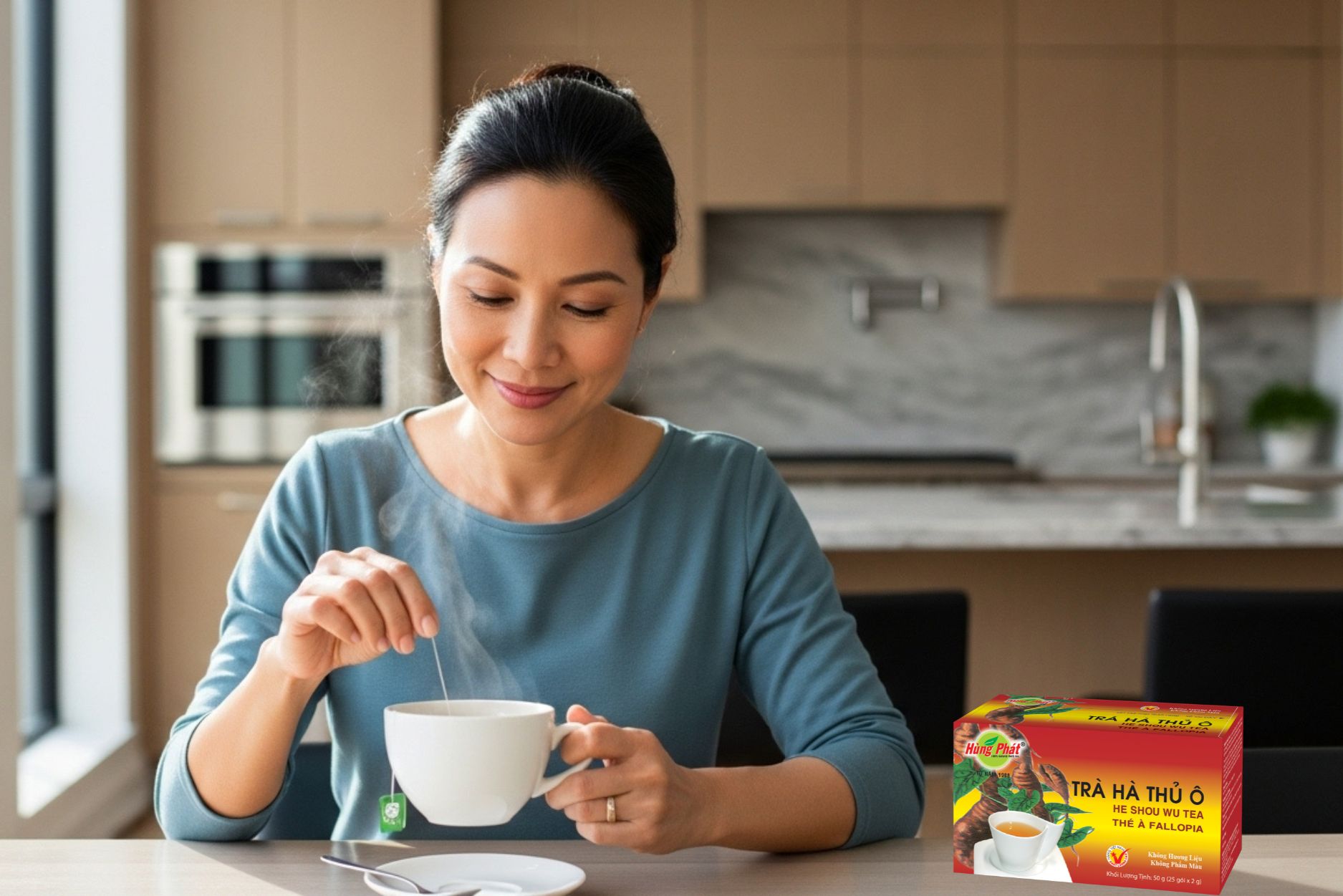 Trà Hà Thủ Ô – Một Khoảnh Khắc Tĩnh Tại Giữa Ngày Dài