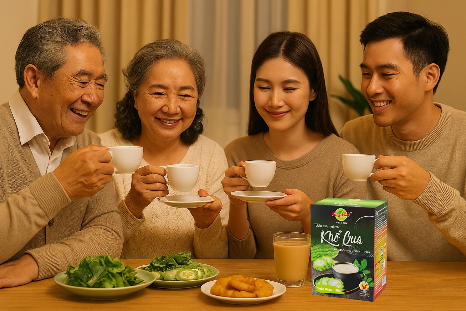 Thưởng Thức Thảo Mộc Hòa Tan Khổ Qua – Vị Đắng Nhẹ, Ngọt Thanh Dễ Yêu