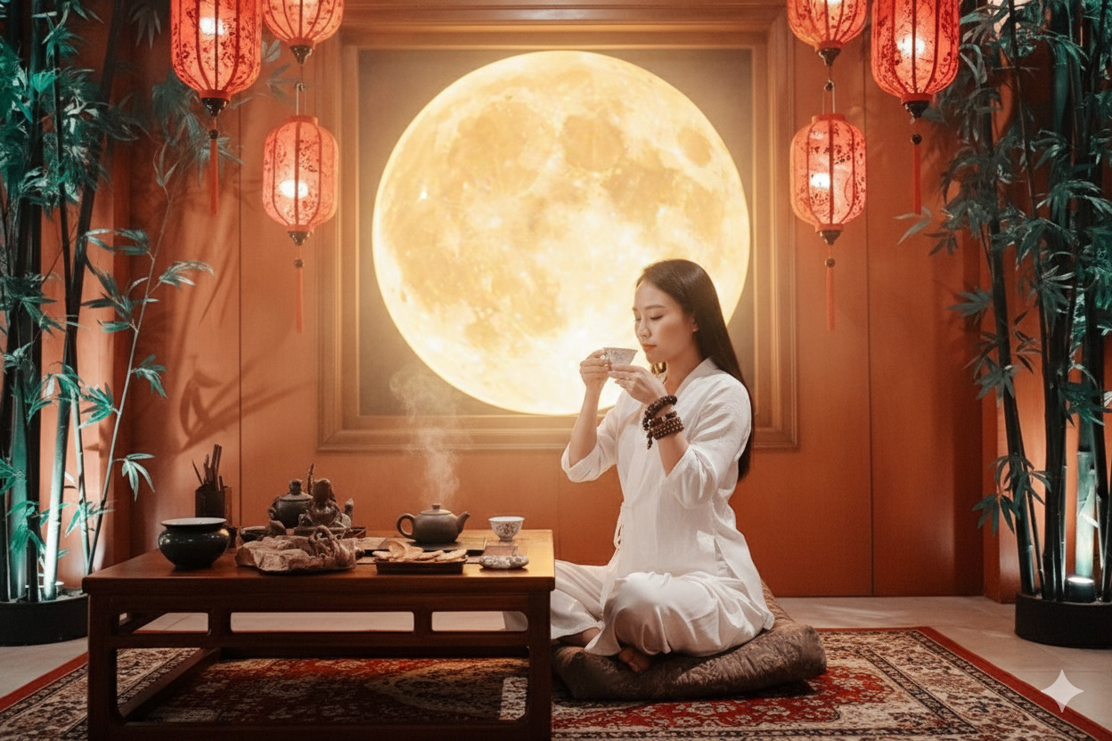 AN YÊN DƯỚI TRĂNG: Thiền Trà Đơn Giản Với Vị Gừng Trà Xanh