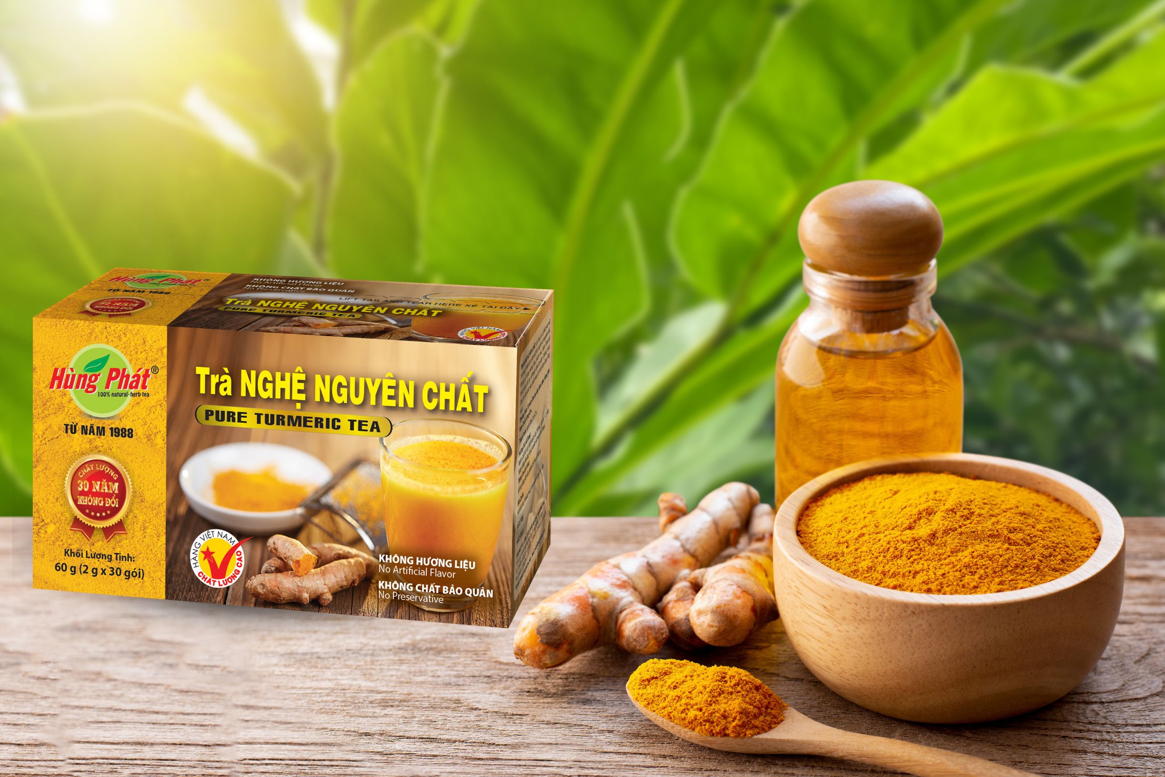 Trà Nghệ Nguyên Chất Hùng Phát – Vị Ấm Tự Nhiên Cho Cuộc Sống An Nhiên