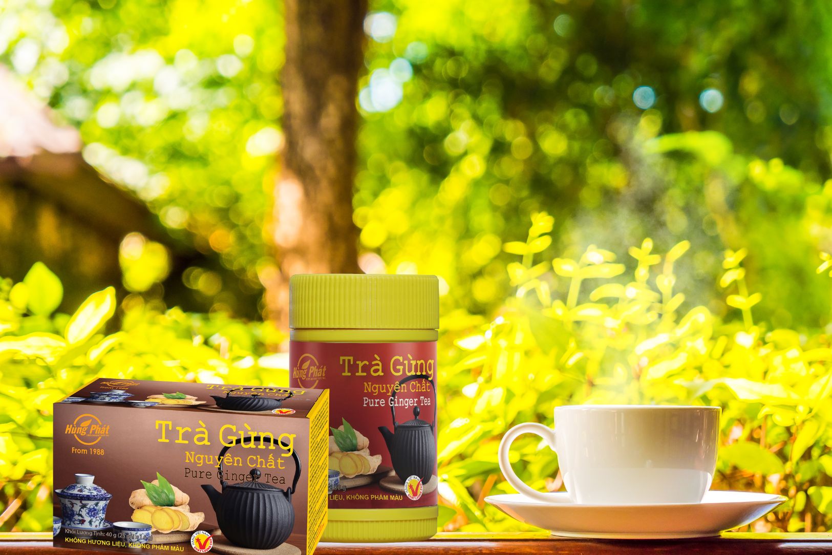 Trà Gừng Nguyên Chất Hùng Phát – Tinh Hoa Gừng Việt Trong Từng Tách Trà